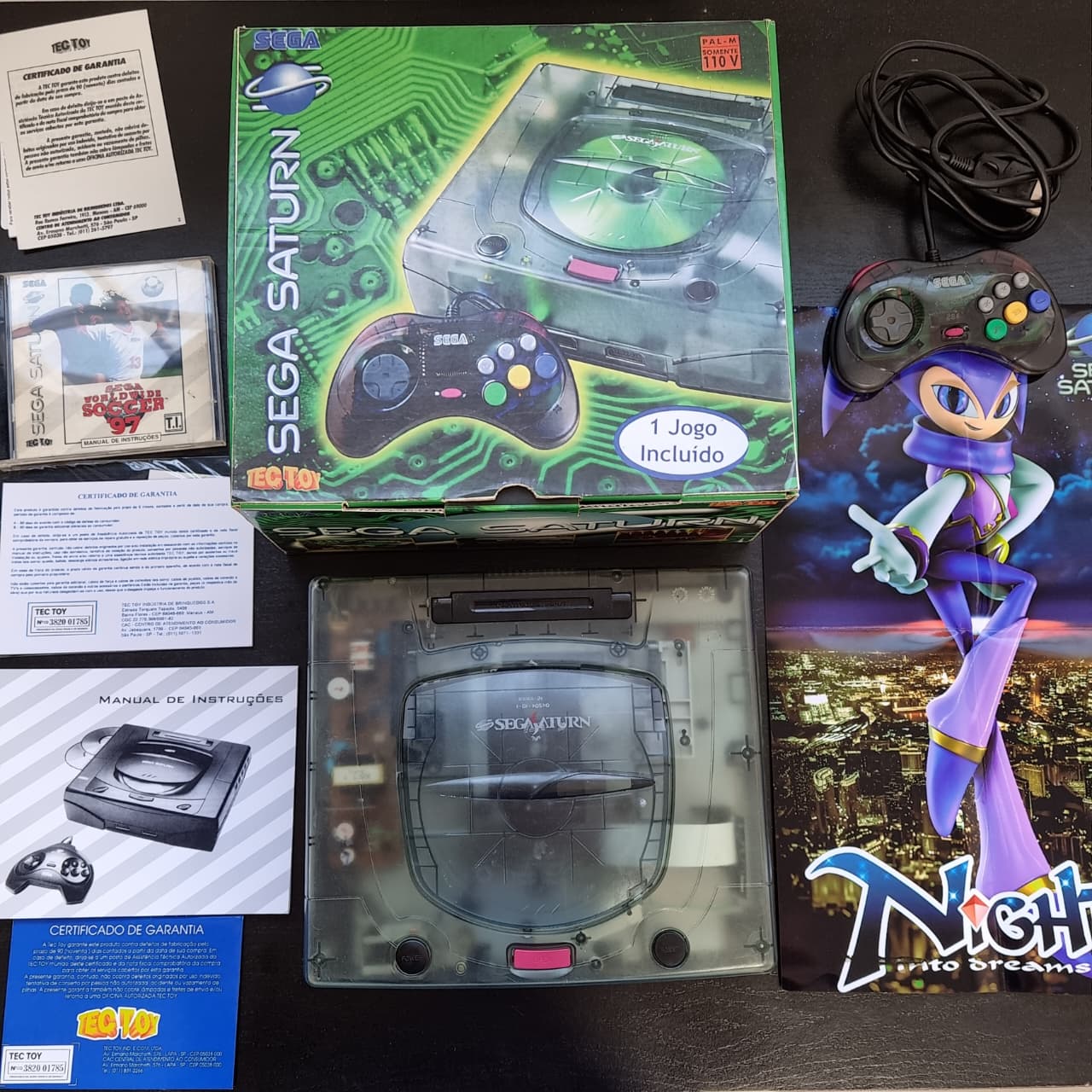 Sega Saturn Skeleton Desbloqueado - Caixa reprodução