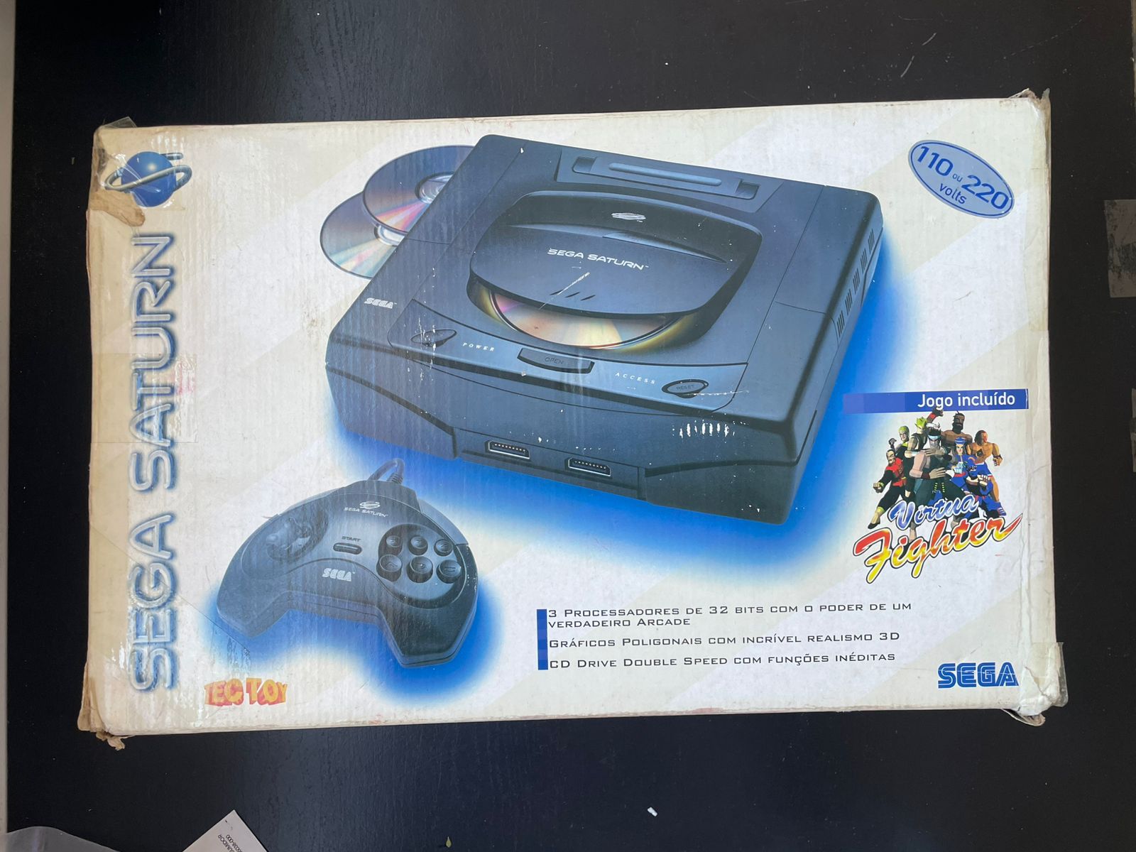 Sega Saturn Tectoy com jogo desbloqueado