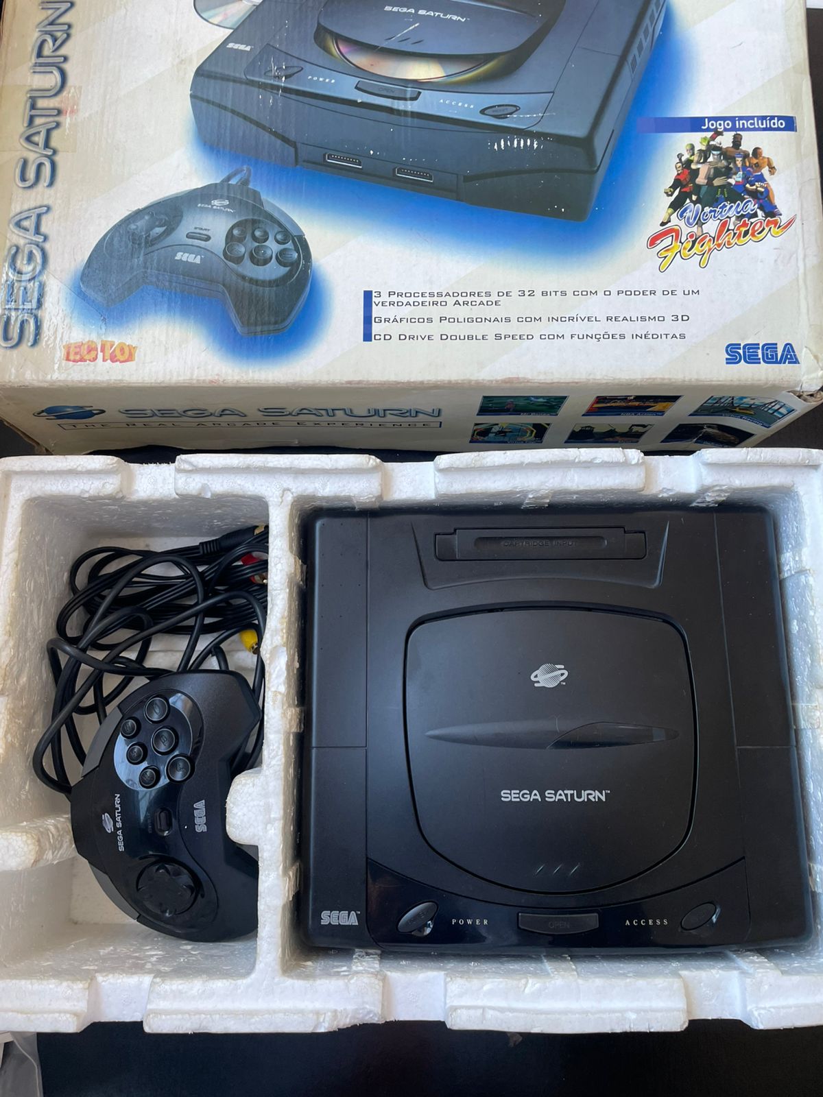 Sega Saturn Tectoy com jogo desbloqueado